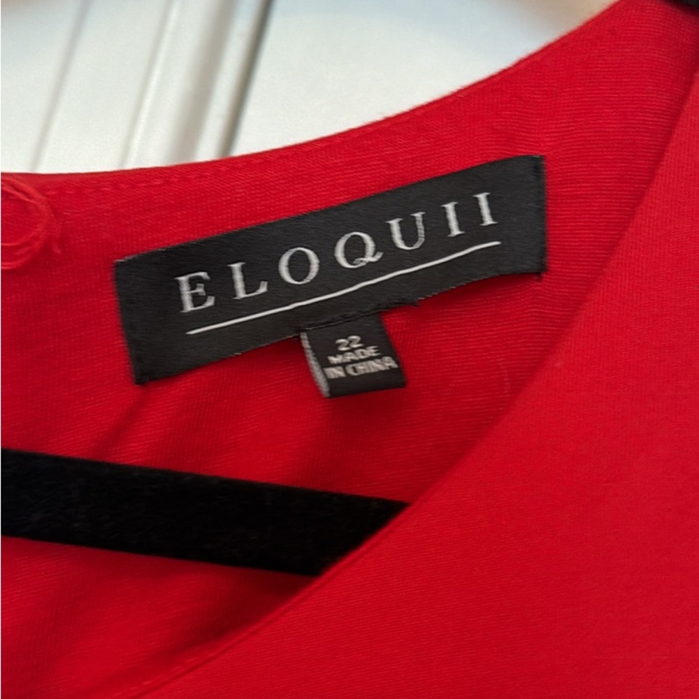 Eloquii Red Ruffle Sheath Mini Dress - Picture 2 of 3